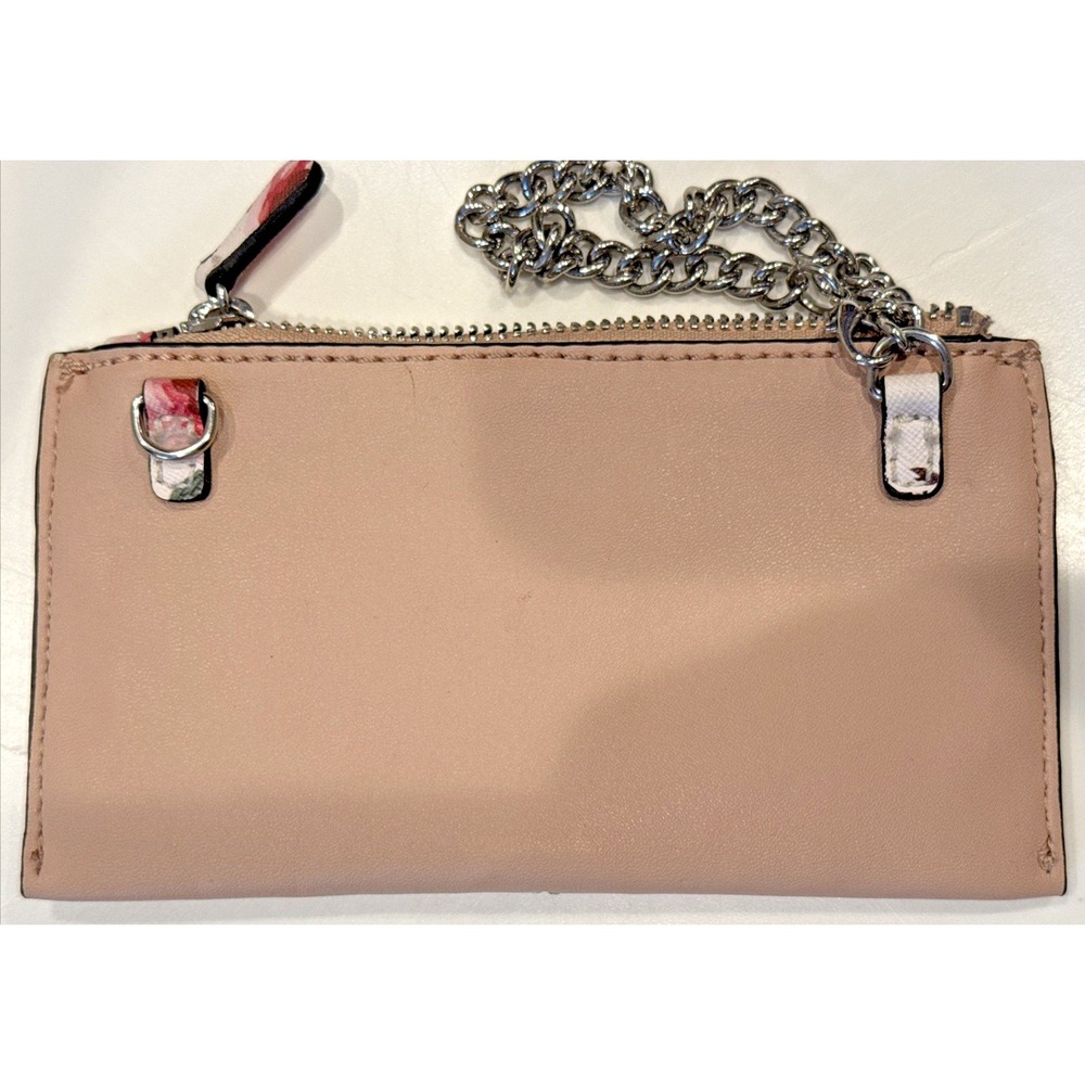 GUESS Floral Pattern Chain Pouch Long Wallet - Picture 14 of 16